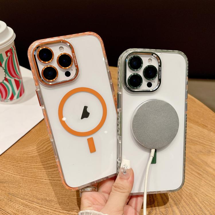 Funda para iPhone 11 Pro Transparente con Protección Magsafe y Película para Lentes (Morado)