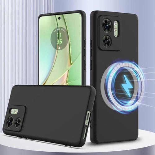 Funda de Silicona a Prueba de Golpes para Motorola Edge 40 Magsafe (Negra)