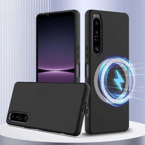 Funda de Silicona Magsafe para Sony Xperia 1 IV a Prueba de Golpes (Negra)