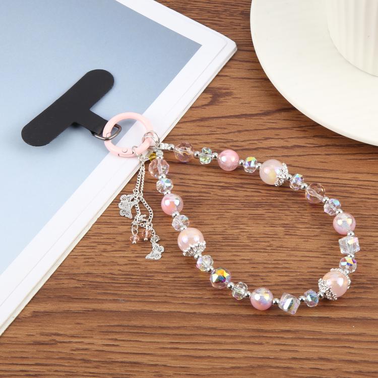 Cordón Antipérdida para Teléfono con Cadena de Borlas (Rosa)