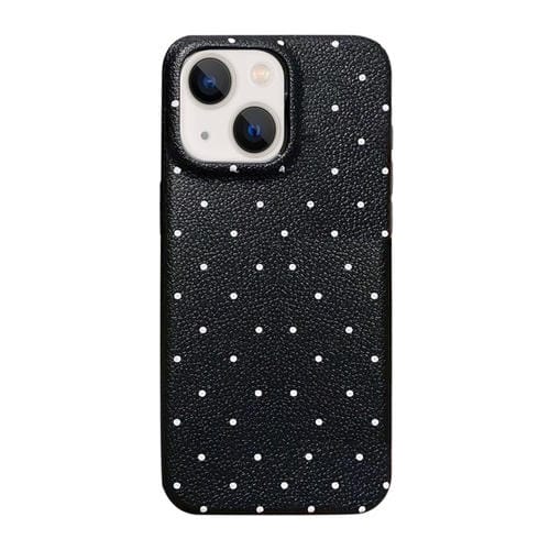Funda de Silicona Dopamine para iPhone 15 con Lunares (Negra)