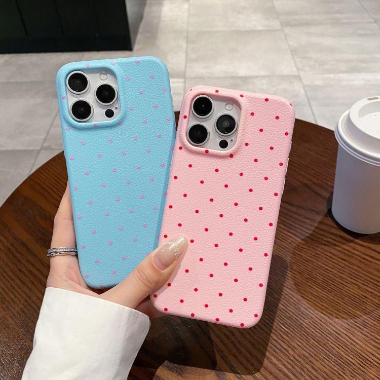Funda de Silicona Dopamine para iPhone 12 con Lunares (Azul)