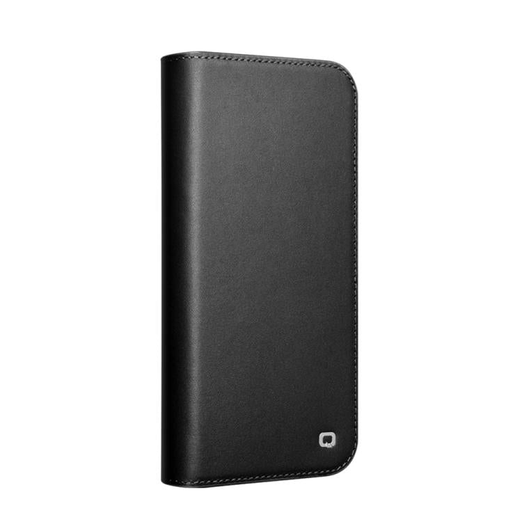Funda de Cuero Genuino para iPhone 16 Plus Qialino Classic Gen2 (Negro)