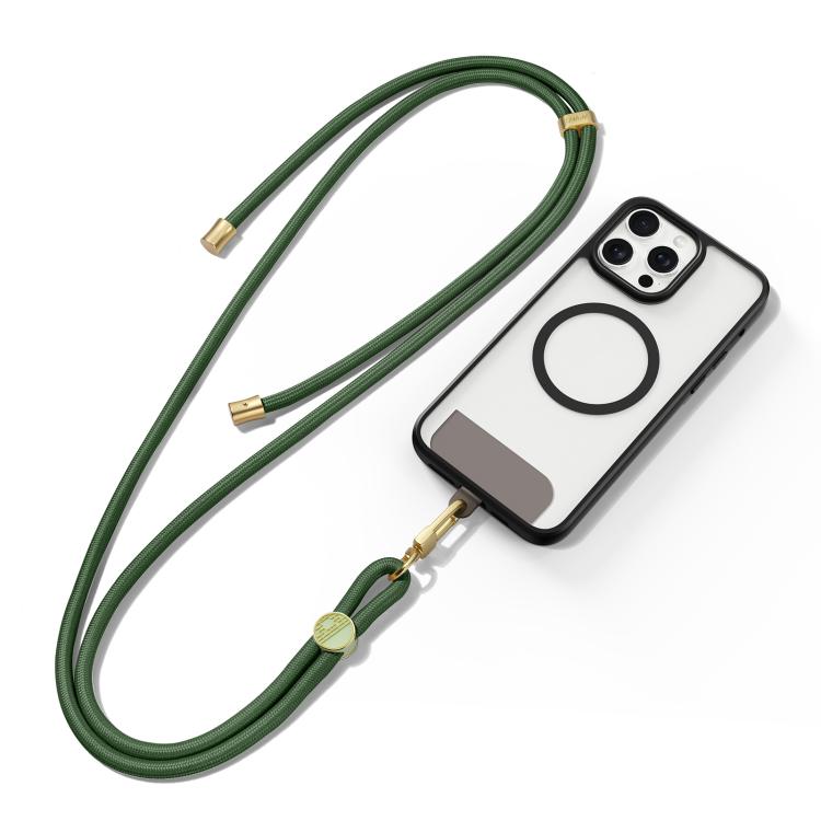 Cordón ajustable para teléfono bandolera Dux Ducis Garden diseño mosaicos (Verde Militar)
