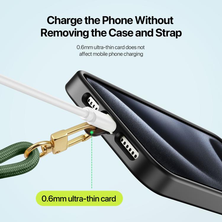 Cordón ajustable para teléfono bandolera Dux Ducis Garden diseño mosaicos (Verde Militar)