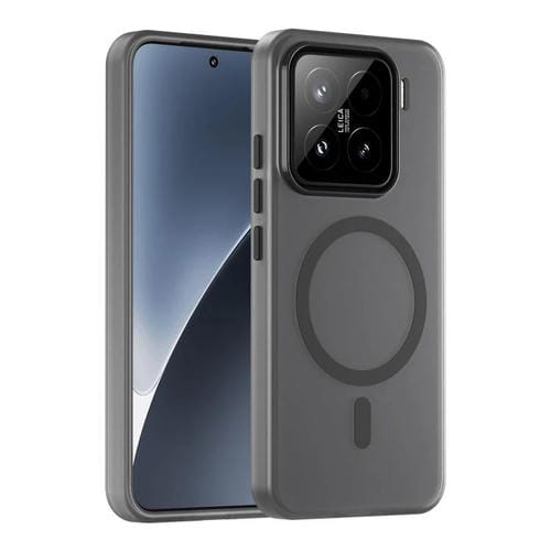 Funda Para Teléfono Xiaomi 15 Magsafe De Tpu Translúcido Esmerilado + Pc De Cobertura Total (Negra)