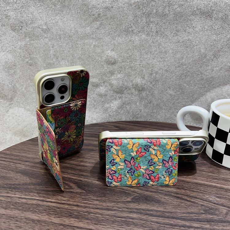 Funda para iPhone 15 Pro Max Denior D24 Paint con Ranura para Tarjeta Magsafe (Mariposas Azules)