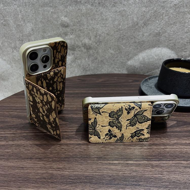 Funda para iPhone 14/13 Denior D24 Paint con Ranura para Tarjeta Magsafe (Mariposas Doradas)