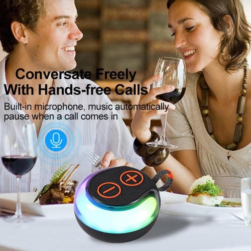 Altavoz Bluetooth portátil Subwoofer Escritorio Luz RGB (Verde)