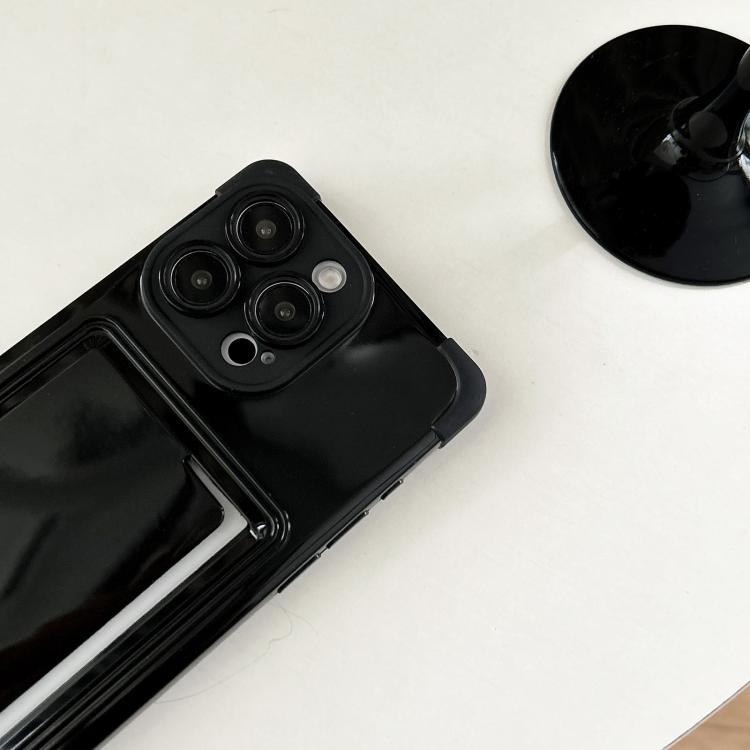 Funda TPU con Ranura para Tarjeta Lateral para iPhone 12 Pro Max (Negra)