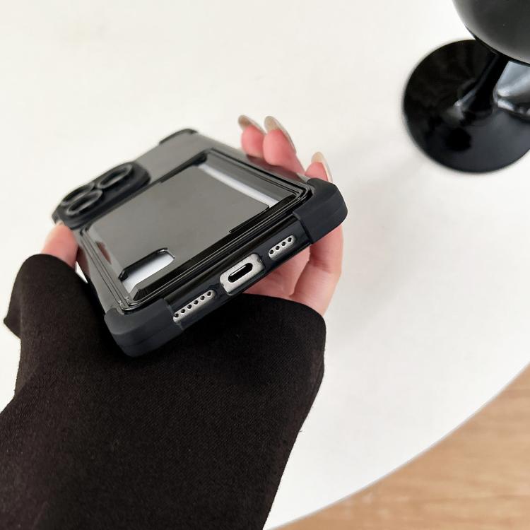 Funda TPU con Ranura para Tarjeta Lateral para iPhone 13 Pro (Negra)