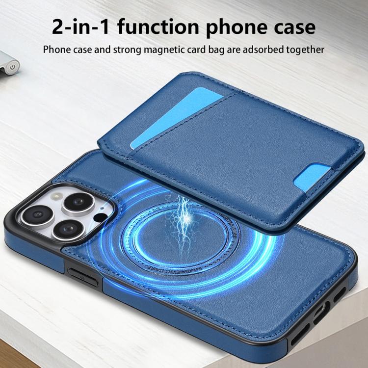 Funda para Teléfono Magsafe iPhone 14 Pro con Tarjetero Desmontable (Azul)
