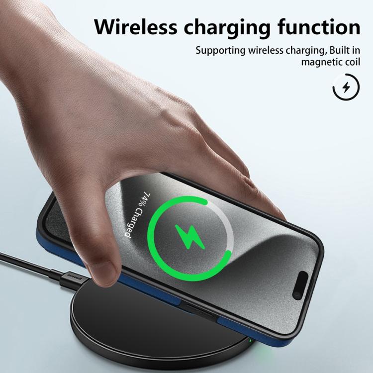 Funda para Teléfono Magsafe iPhone 14 Pro con Tarjetero Desmontable (Azul)
