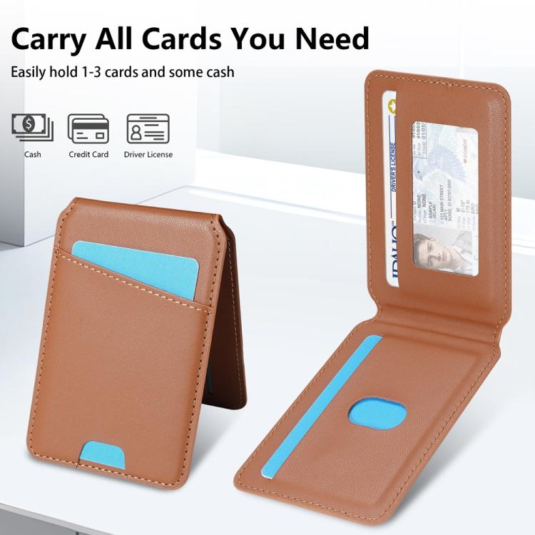 Funda para Teléfono Magsafe iPhone 12 Pro Max con Tarjetero Desmontable (Marrón)