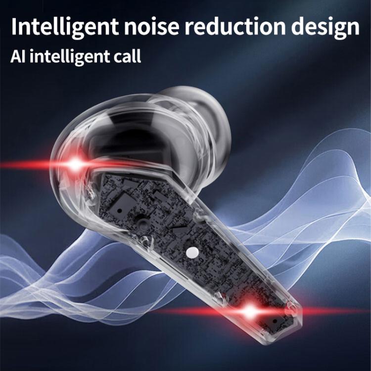 Auriculares inalámbricos Lenovo Tc102 Ai reducción de ruido para juegos Bluetooth 5.4 (Negro)
