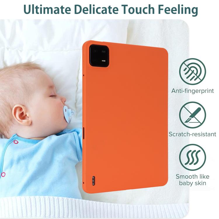 Funda de TPU para Tableta con Spray de Aceite y Agradable para la Piel para Redmi Pad Pro (Naranja)