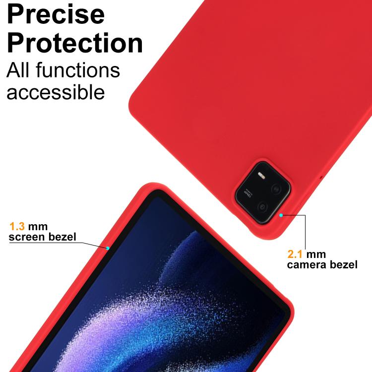 Funda de TPU para Tableta con Pulverizador de Aceite y Agradable para la Piel para Xiaomi Pad 7 (Roja)