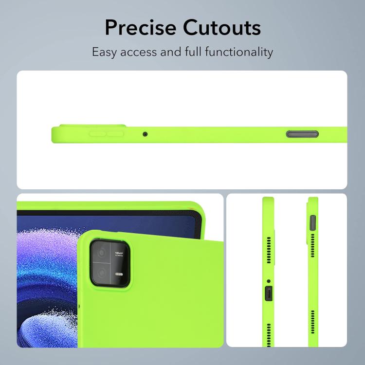Funda de TPU para Tableta con Pulverizador de Aceite y Agradable para la Piel para Xiaomi Pad 7 (Verde Fluorescente)