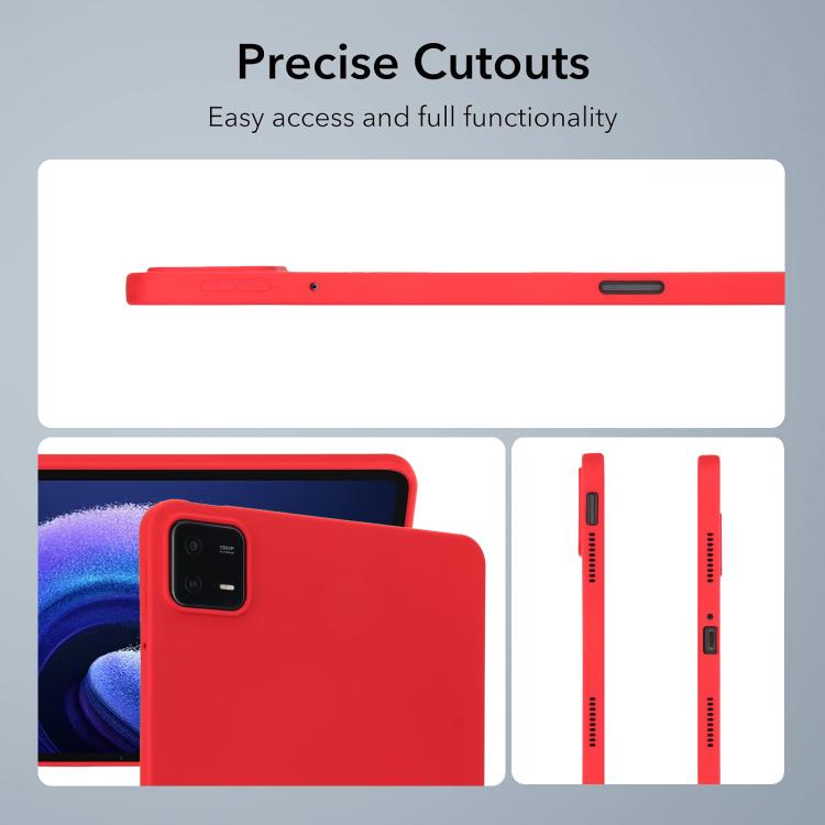 Funda de TPU para Tableta con Spray de Aceite y Agradable para la Piel para Xiaomi Pad 7 Pro (Roja)