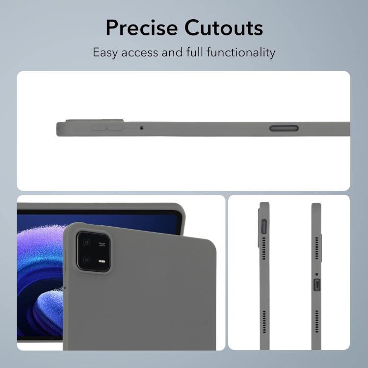 Funda de TPU para Tableta con Spray de Aceite y Agradable para la Piel para Xiaomi Pad 7 Pro (Gris)