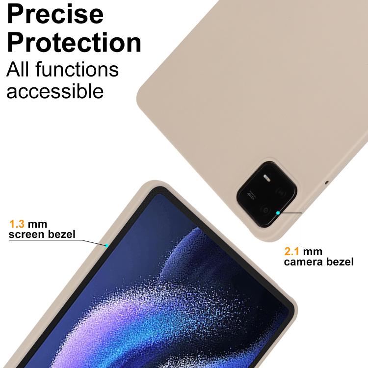 Funda de TPU para Tableta con Pulverizador de Aceite y Agradable para la Piel para Xiaomi Pad 7 Pro (Blanca)