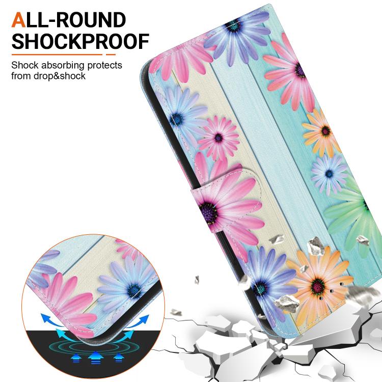Funda de Cuero con Dibujo y Textura de Cristal para OnePlus Nord Ce 3 Lite/N30 (Girasoles)