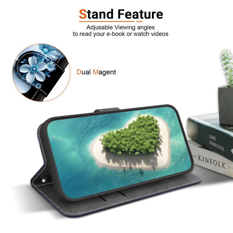 Funda de Cuero con Dibujo y Textura de Cristal para OnePlus Nord Ce4 5G (Orquídea Negra)