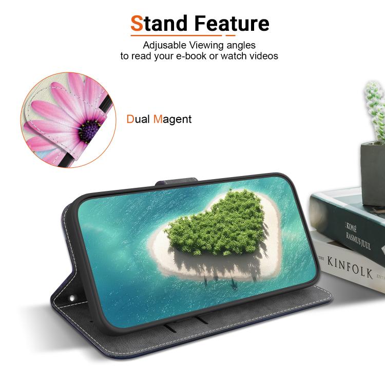 Funda de Cuero para OnePlus Nord Ce4 5G con Dibujo de Colores y Textura de Cristal (Girasoles)