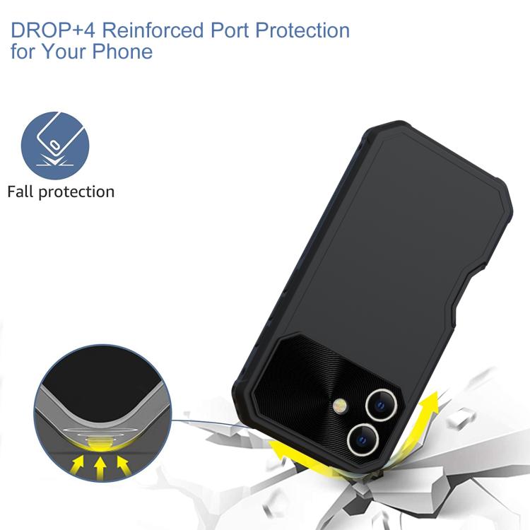 Funda híbrida TPU y PC con Protección Magsafe para iPhone 16 Plus (Negra)