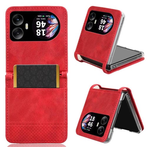 Funda de Cuero con Textura Retro para BlackView Hero 10 (Rojo)