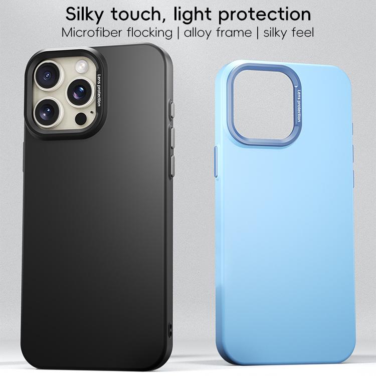 Funda Magnética para Teléfono Magsafe con Flocado para PC para iPhone 15 Pro Max (Negra)