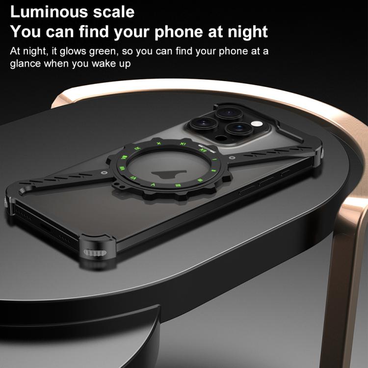 Funda para Teléfono Metal sin Marco Soporte 360 Forma de Z iPhone 14 Pro Max (Plata Espacial)