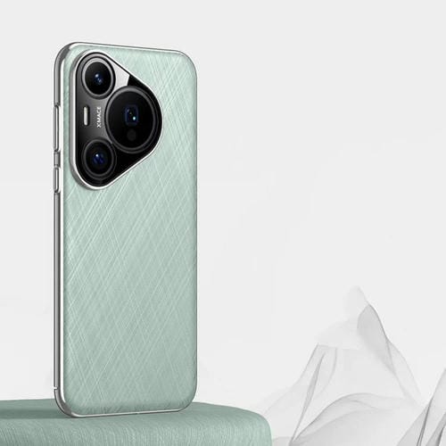 Funda de Cuero para Teléfono Huawei Pura 70 con Pintura Lisa para PC (Cian Azul)