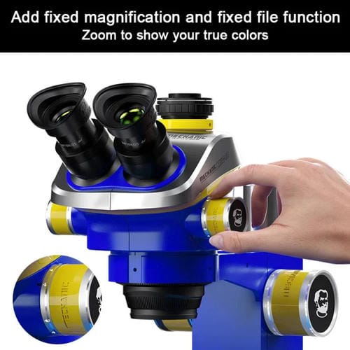 Stereo Trinocular Mechanic Mic3 7X-50X Ctv 0.45X Stereo Microscope with 4K Pro Camera