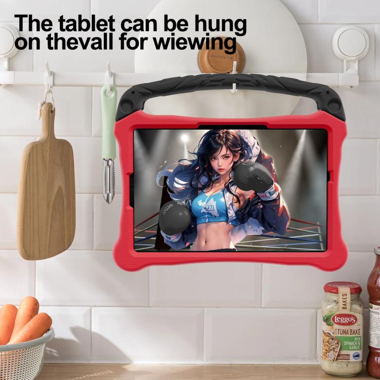 Funda para Tableta Xiaomi Redmi Pad Se 11 2023 Boxing Series Kickstand Eva a Prueba de Golpes con Correa para El Hombro (Rojo y Negro)