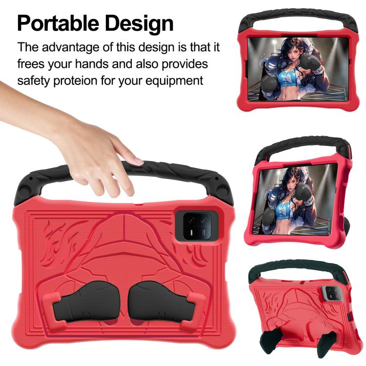 Funda para Tableta Xiaomi Pad 6/6 Pro Boxing Series con Soporte de Eva a Prueba de Golpes y Correa para El Hombro (Rojo y Negro)