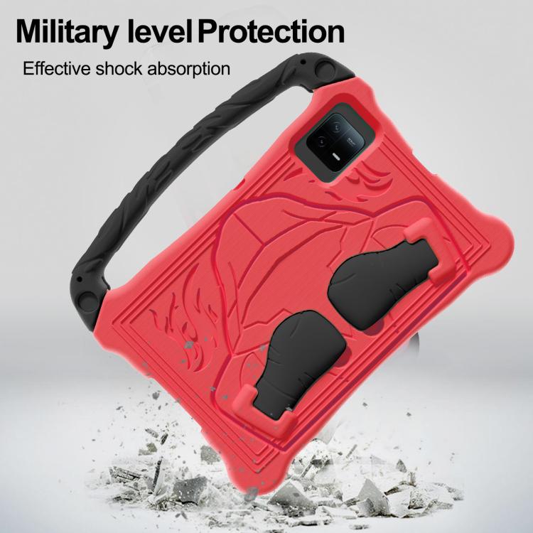 Funda para Tableta Xiaomi Pad 6/6 Pro Boxing Series con Soporte de Eva a Prueba de Golpes y Correa para El Hombro (Rojo y Negro)
