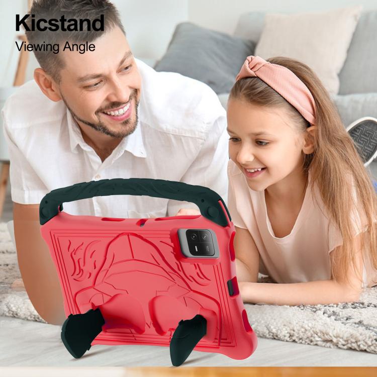 Funda para Tableta Xiaomi Pad 6/6 Pro Boxing Series con Soporte de Eva a Prueba de Golpes y Correa para El Hombro (Rojo y Negro)