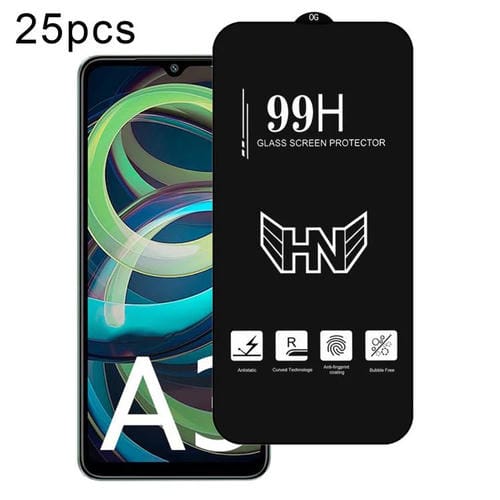 Película de Vidrio Templado de Pantalla Completa con Arco Grande de Aluminio de Alta Calidad para Redmi A3, 25 Piezas