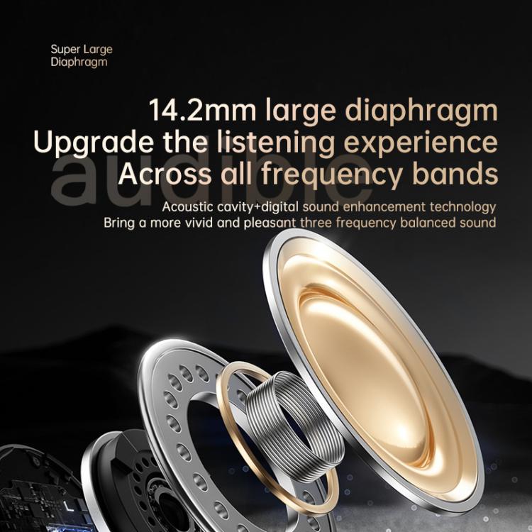 Auriculares inalámbricos Lenovo Ea305 Bluetooth Pantalla digital Montados en la oreja (Negro)