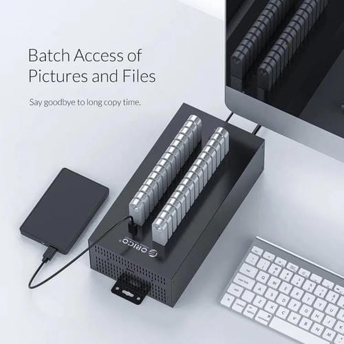 Concentrador USB 2.0 Orico IH30P de Grado Industrial de 30 Puertos con Enchufe de EE.UU (Negro)