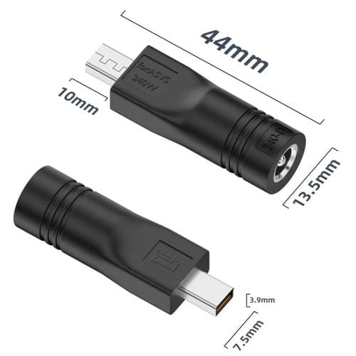 Adaptador de Carga para Computadora Portátil Asus 240 W con Puerto 5,5 x 2,5 mm a Puerto Cuadrado