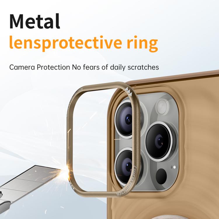 Funda para Teléfono iPhone 14 Pro Max con Soporte Magsafe y Diseño de Ondas (Gris Titanio)