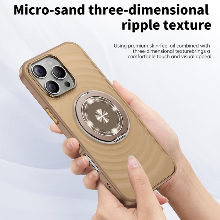 Funda para Teléfono Apple iPhone 15 Pro Max con Soporte Magsafe y Diseño de Ondas (Azul Sierra)