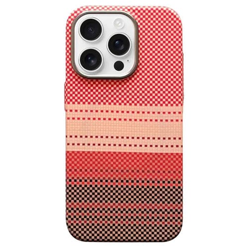 Estuche para teléfono iPhone 14 Pro Max con marco de protección de Lente de metal Magsafe (Naranja Atardecer)