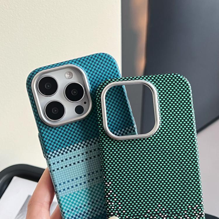 Estuche para Teléfono Magsafe iPhone 15 Plus Marco Protección Lente Metal (Verde Arena)