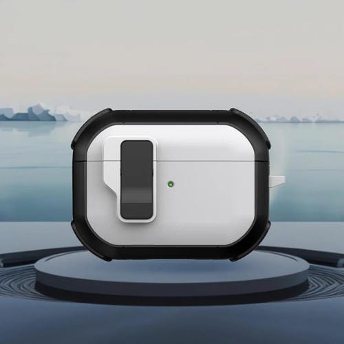 Estuche Para Auriculares Inalámbricos Airpods Pro Starship Con Interruptor Magnético (Blanco y Azul)