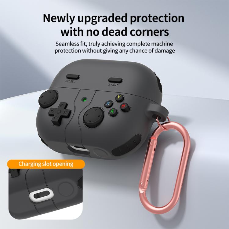 Estuche de Silicona para Auriculares Samsung Galaxy Buds3 y Buds3 Pro Estilo Consola Retro (Gris Oscuro)
