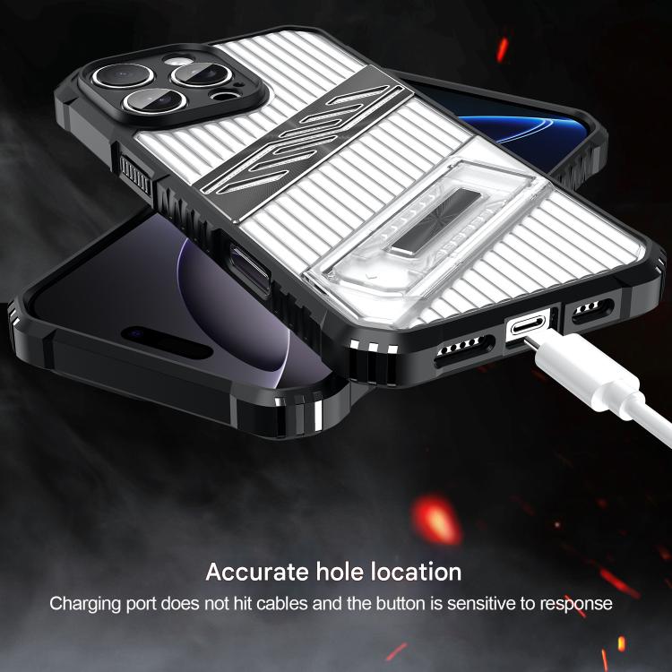 Funda Híbrida TPU Policarbonato con Soporte Chapado para iPhone 16 Plus (Dorado del Desierto)