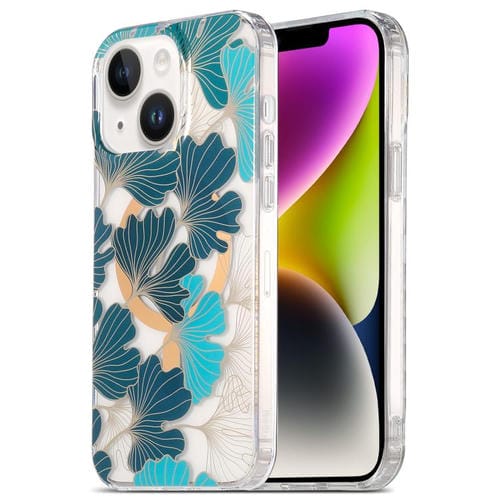 Funda para teléfono iPhone 14 Plus con laminado doble cara Imd Magsafe (Hojas)